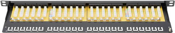 Digitus DN-91624U-SL-SH 24 Port Netzwerk-Patchpanel 483 mm (19") CAT 6 0.5 HE Bestückt