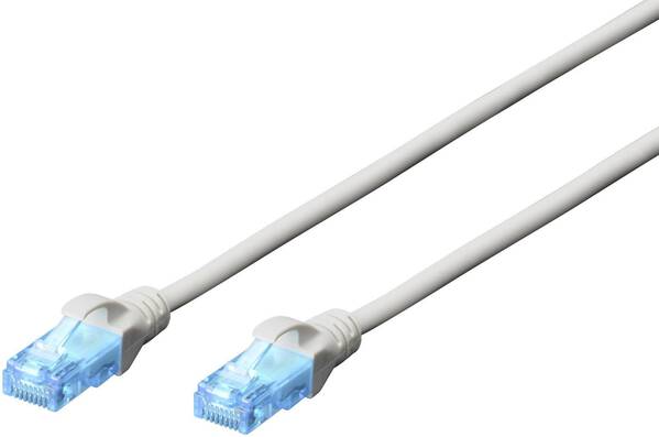Digitus DK-1511-010 RJ45 Netzwerkkabel, Patchkabel CAT 5e U/UTP 1.00 m Grau 1 St.