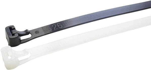 WKK 11887971 11887971 Kabelbinder 150 mm 7.60 mm Natur Lösbar, UV-stabilisiert, beständig gegen Öl, beständig gegen Lösu