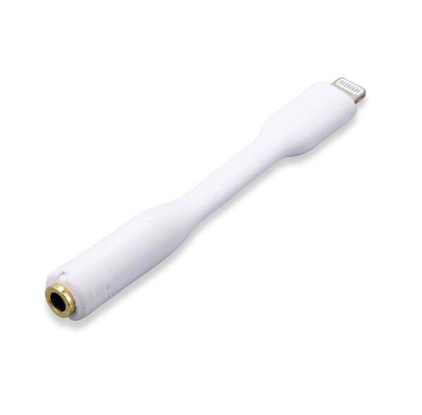 Renkforce Apple iPad/iPhone/iPod Adapterkabel [1x Apple Lightning-Stecker - 1x 3.5 mm Goldkontaktbuchse] 0.84 m Weiß
