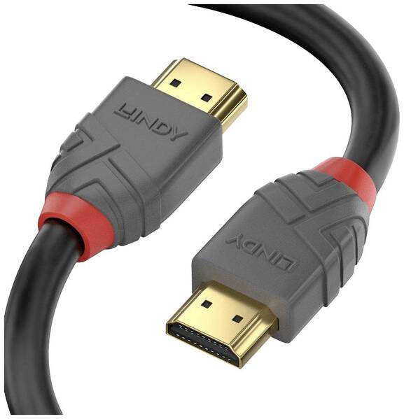LINDY Anschlusskabel HDMI-A Stecker, HDMI-A Stecker 20.00 m Schwarz, Grau 36969 HDMI-Kabel