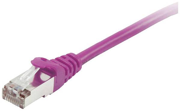 Equip 605557 RJ45 Netzwerkkabel, Patchkabel CAT 6 S/FTP 0.50 m Violett vergoldete Steckkontakte 1 St.