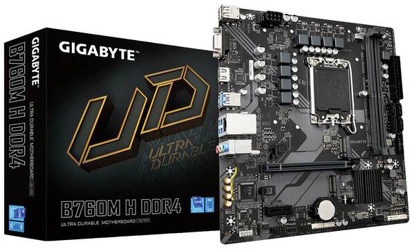 Gigabyte B760M H DDR4 Mainboard Sockel (PC) Intel® LGA 1700 Formfaktor (Details) Micro-ATX Mainboard-Chipsatz Intel® B76