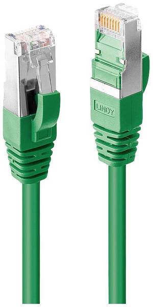 LINDY 47683 RJ45 Netzwerkkabel, Patchkabel CAT 6a S/FTP 10.00 m Grün 1 St.