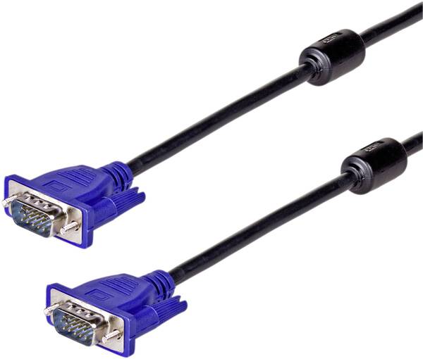 Akyga Anschlusskabel 1.8 m Schwarz AK-AV-01 VGA-Kabel