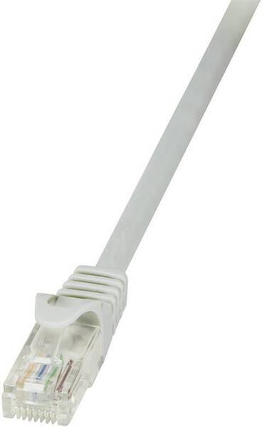 LogiLink CP1012U RJ45 Netzwerkkabel, Patchkabel CAT 5e U/UTP 0.25 m Grau 1 St.