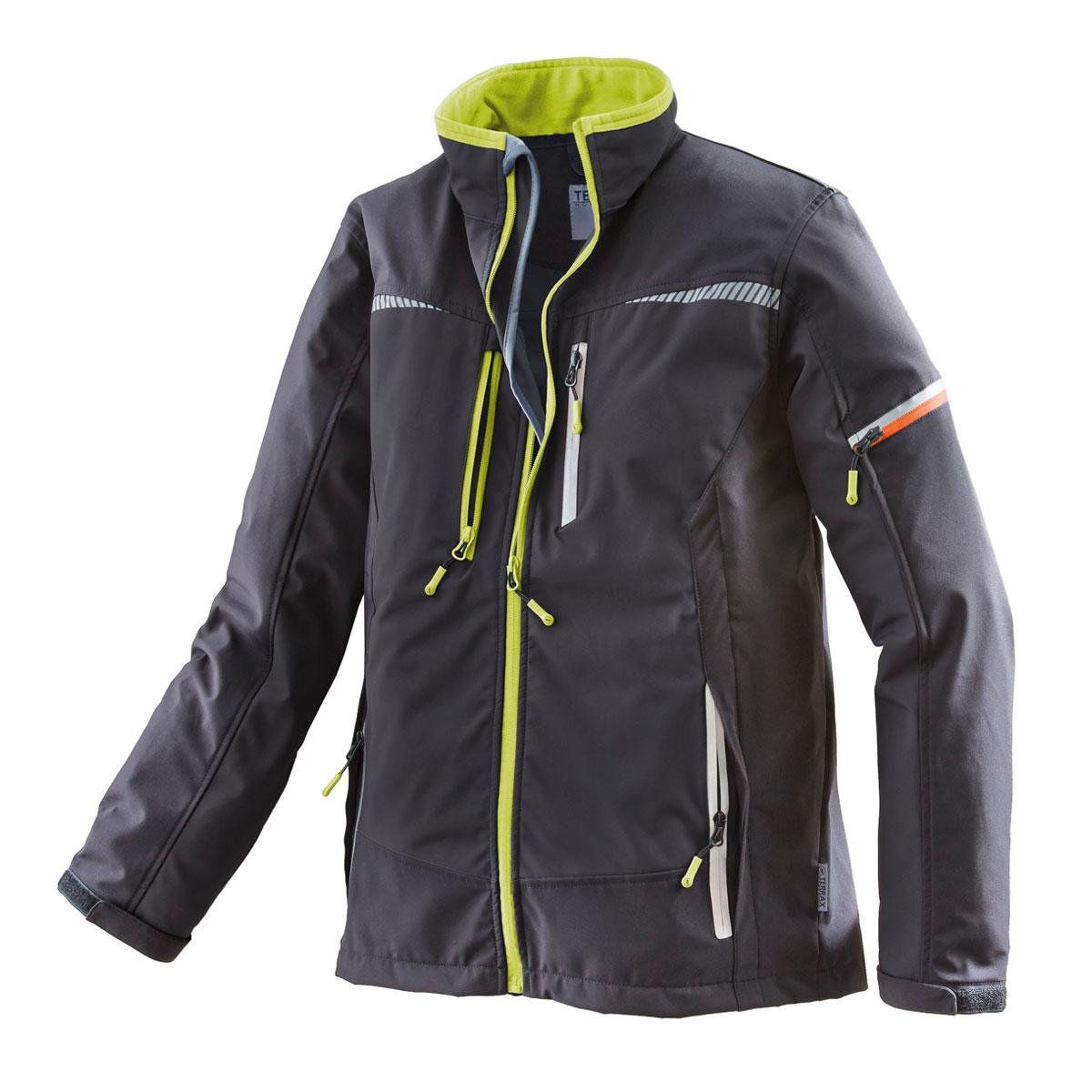 Terrax Workwear Softshell Jacke schwarz-limette Größe XXL | schwarz | XXL | 146820