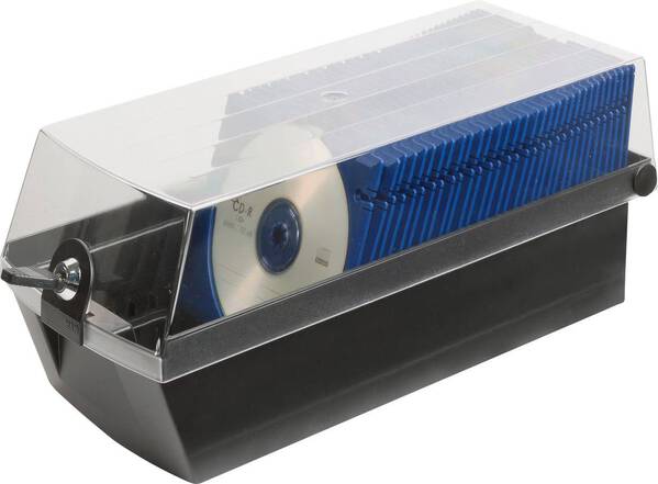 HAN CD Box 60 CDs/DVDs/Blu-rays Kunststoff, Polystyrol Schwarz 1 St. (B x H x T) 168 x 150 x 365 mm 9260-13