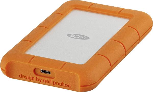 LaCie Rugged 4 TB Externe Festplatte 6.35 cm (2.5 Zoll) USB-C® Silber, Orange STFR4000800