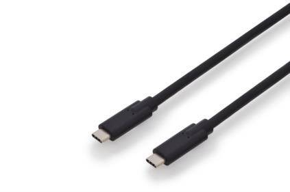 Digitus USB-Kabel USB 3.2 Gen1 (USB 3.0 / USB 3.1 Gen1) USB-C® Stecker, USB-C® Stecker 1.00 m Schwarz doppelt geschirmt
