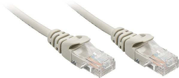 LINDY 48363 RJ45 Netzwerkkabel, Patchkabel CAT 5e U/UTP 2.00 m Grau 1 St.
