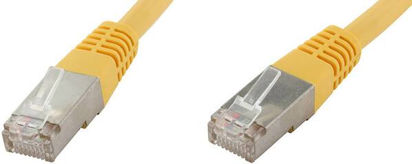 econ connect F6TP1GE RJ45 Netzwerkkabel, Patchkabel CAT 6 S/FTP 1.00 m Gelb Paarschirm 1 St.