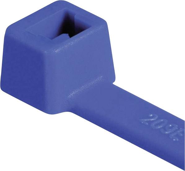 HellermannTyton 111-03008 T30R-PA66-BU Kabelbinder 150 mm 3.50 mm Blau Witterungsstabil 100 St.