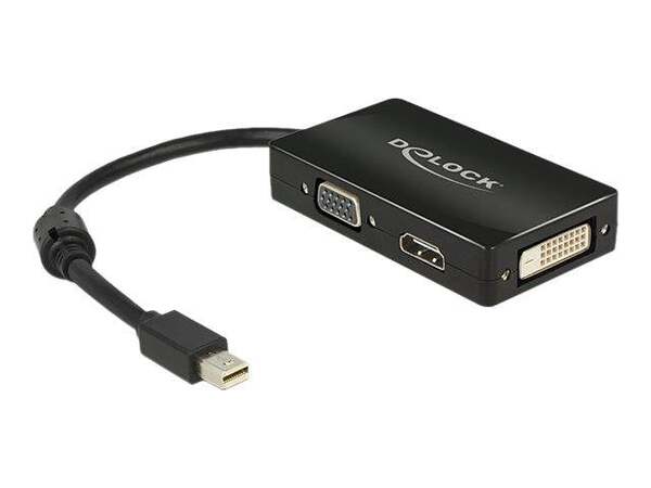 Delock 62631 DisplayPort / VGA / HDMI / DVI Adapter [1x Mini-DisplayPort Stecker - 1x VGA-Buchse, HDMI-Buchse, DVI-Buchs