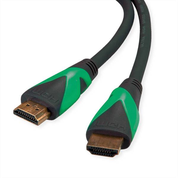 Roline green HDMI Anschlusskabel HDMI-A Stecker 3 m Schwarz 11446012 8K UHD, Halogenfrei HDMI-Kabel