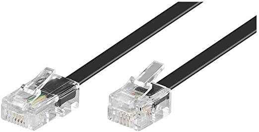 Goobay Telefon (analog) Anschlusskabel [1x RJ45-Stecker - 1x RJ11-Stecker] 3.00 m Schwarz