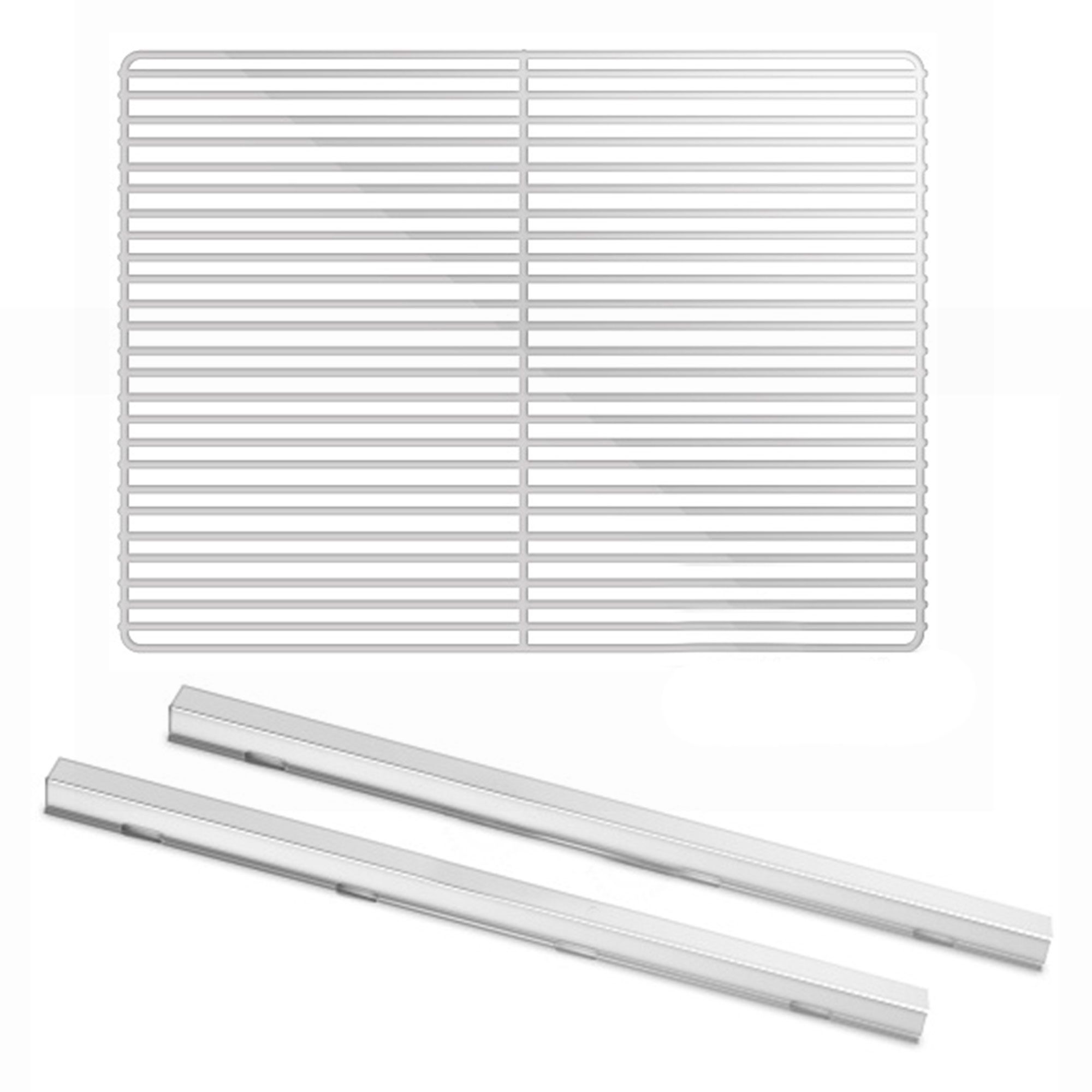 Edelstahlschienen - 530mm - GN 1/1 mit plastifiziertem Tragrost - GN 1/1 - 325x530mm