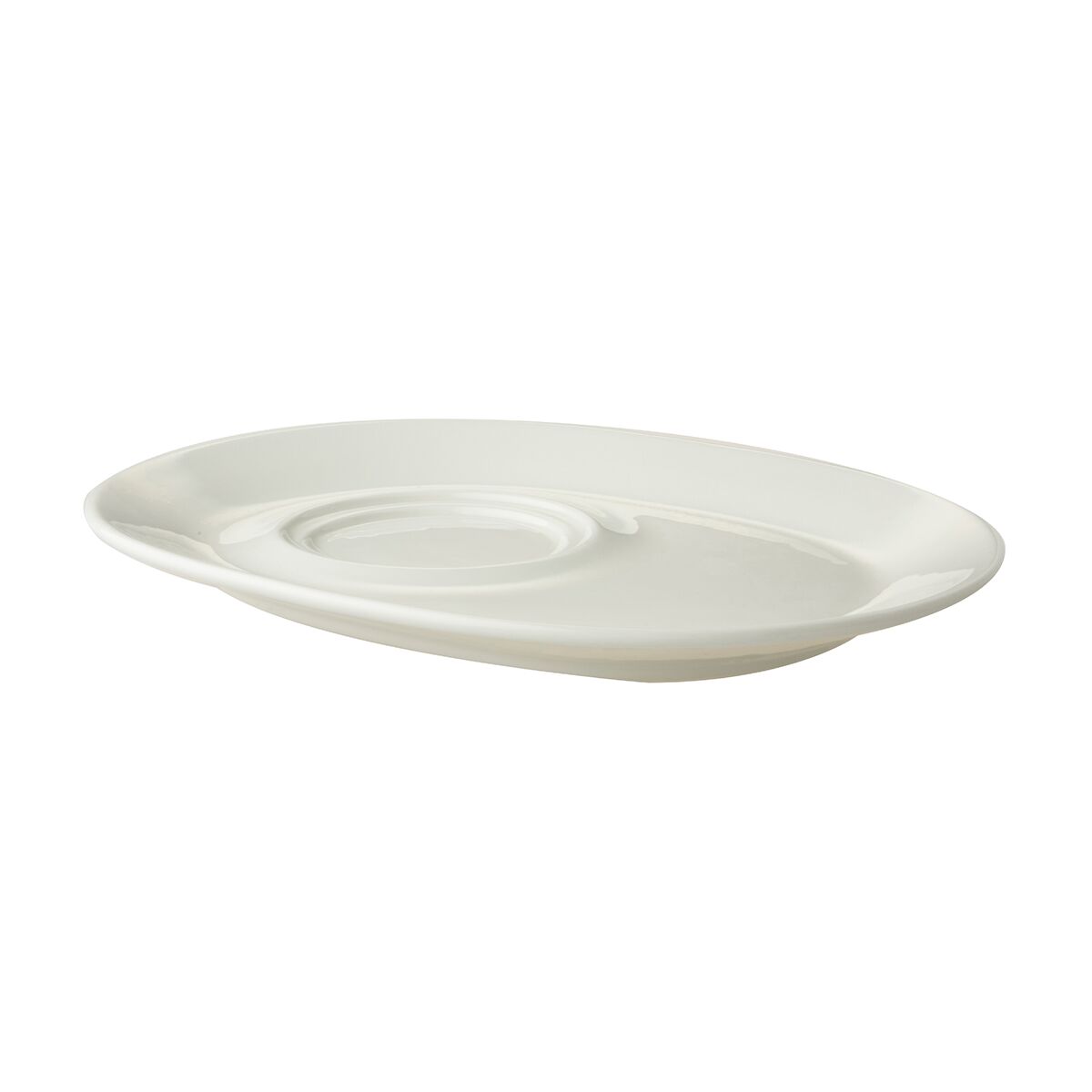 (6 Stück) LUX - Untertasse/ Teller Maastricht - 235x180mm - Elfenbein