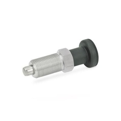 Ganter Norm® - 617-8-A-NI Rastbolzen, Edelstahl / Kunststoff-Knopf