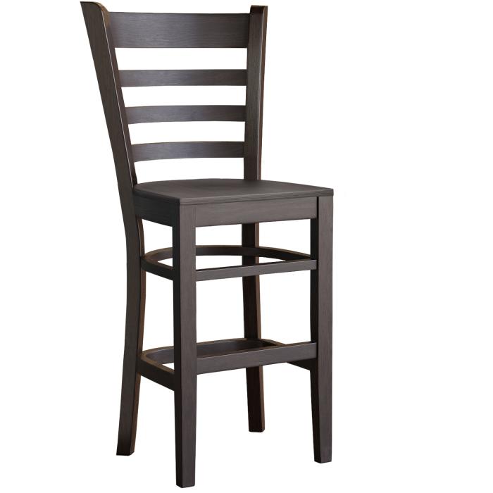 ALESSANDRO | Gastro Barhocker | Holz | Wenge | mit Lehne