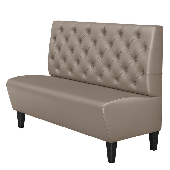 MIAMI | Gastrobank | B:H 120 x 103 cm | Taupe | Chesterfield | Leder