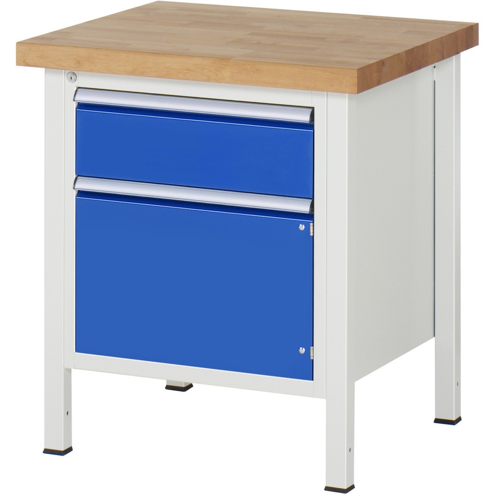 RAU Werkbank Serie 8000, 1 Unterbau-Container, 1 Flügeltür, 1 Schublade, Höhe 840 mm