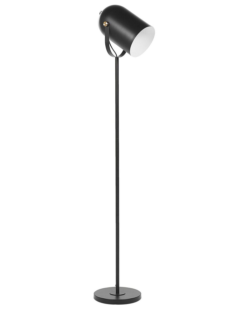 Stehlampe TYRIA verstellbar Metall Schwarz