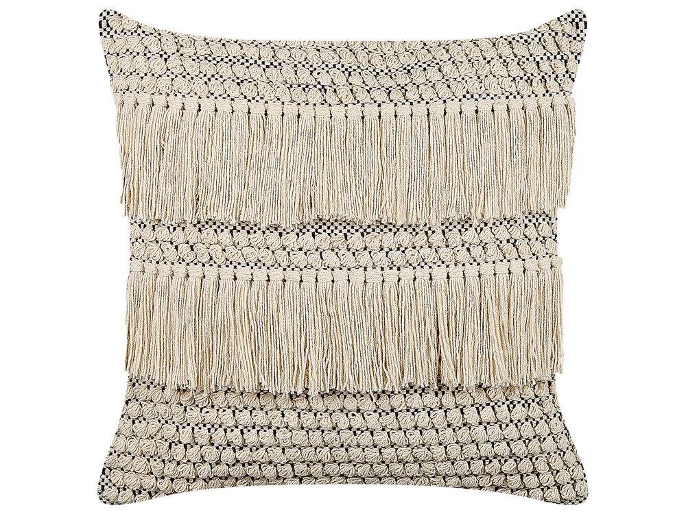 Dekokissen IRESINE Baumwolle 45 x 45 cm Beige Geometrisches Muster