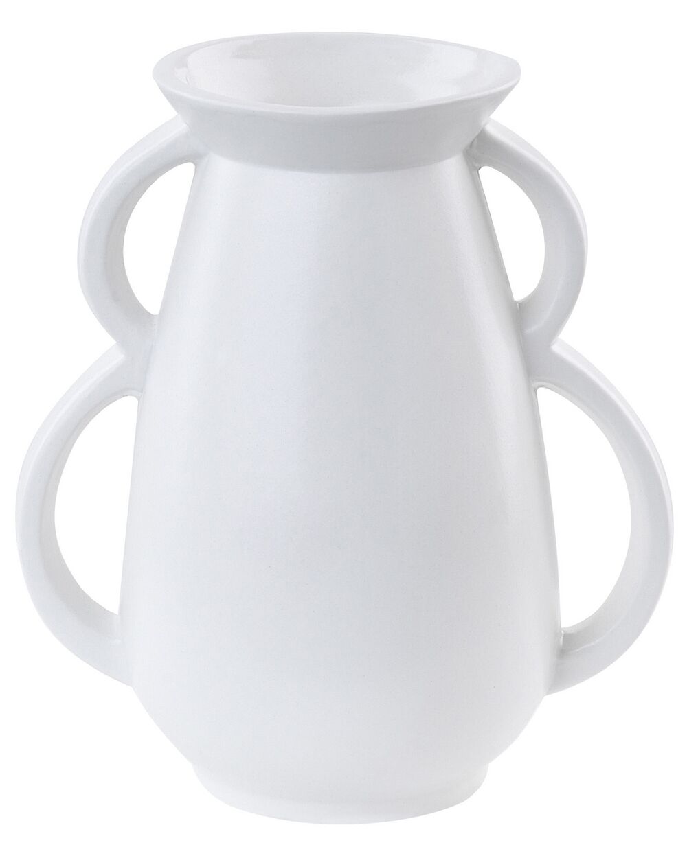 Blumenvase KOROPI Keramik 19 cm Weiß
