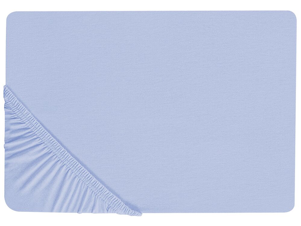 Spannbettlaken JANBU Baumwolle 90 x 200 cm Hellblau