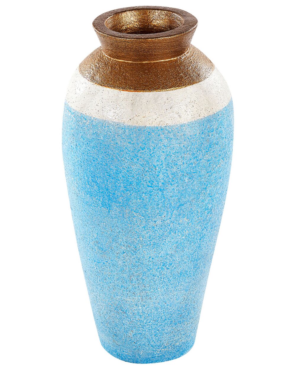 Dekovase PLATEJE Keramik 42 cm Blau