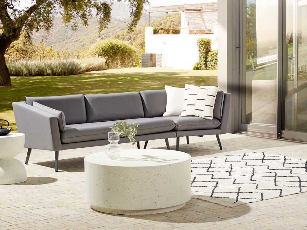 Gartensofa 3-Sitzer LORETELLO rechtsseitig Grau – Bild 2