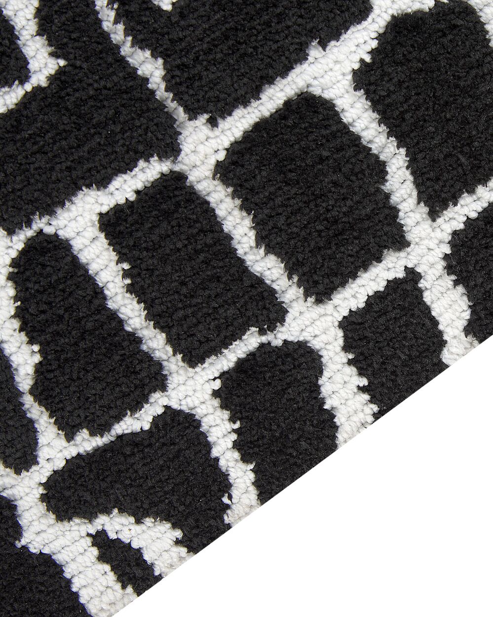 Teppich schwarz / weiß 300 x 400 cm abstraktes Muster Kurzflor PUNGE – Bild 3