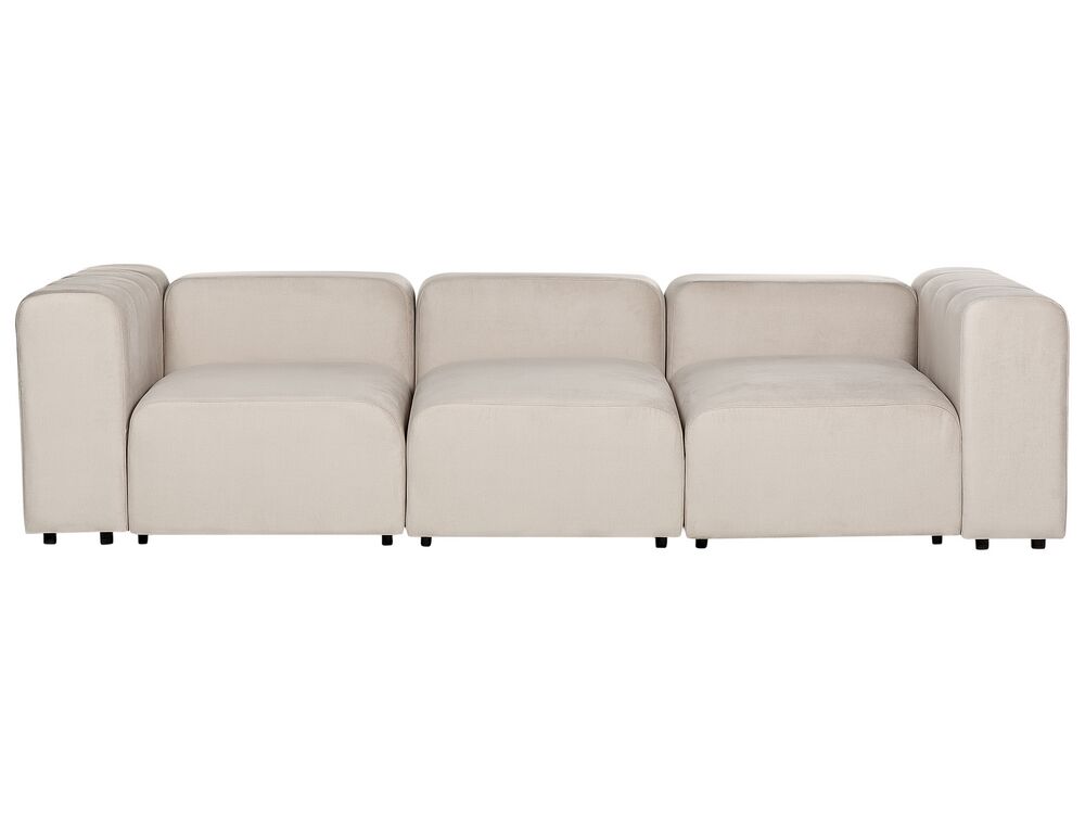 3-Sitzer Sofa Samtstoff beige FALSTERBO