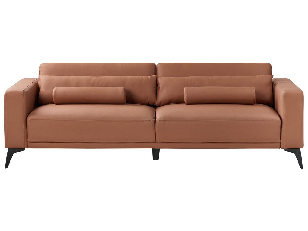 3-Sitzer Sofa Kunstleder goldbraun ANGE