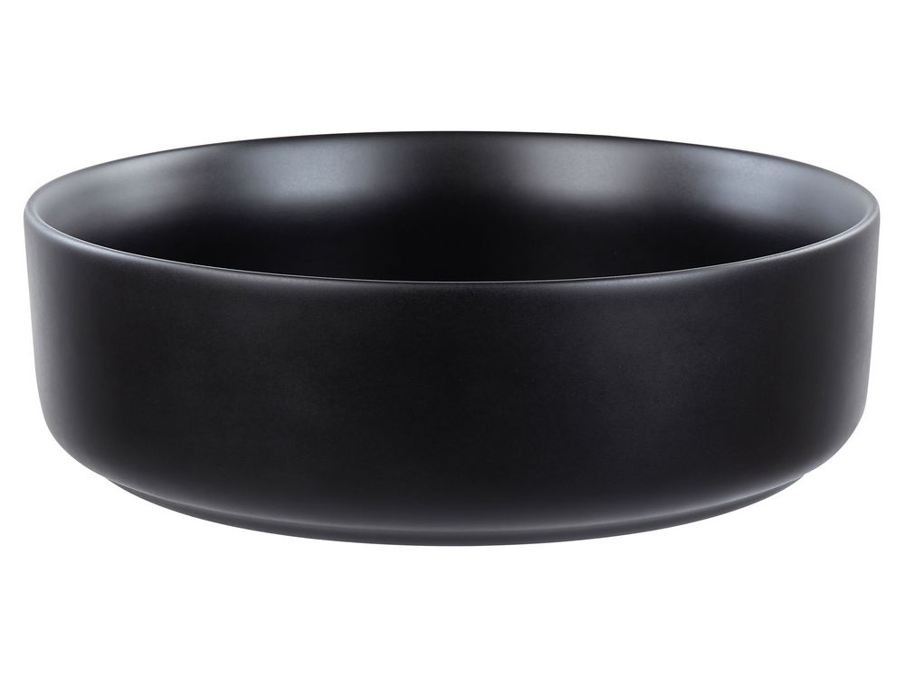 Aufsatzwaschbecken Keramik schwarz rund ⌀ 36 cm CALIG