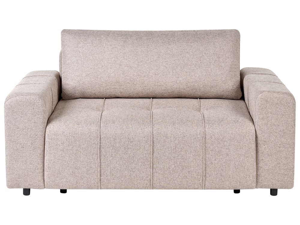 2 Seater Fabric Sofa Bed with Storage Light Brown INNVIK