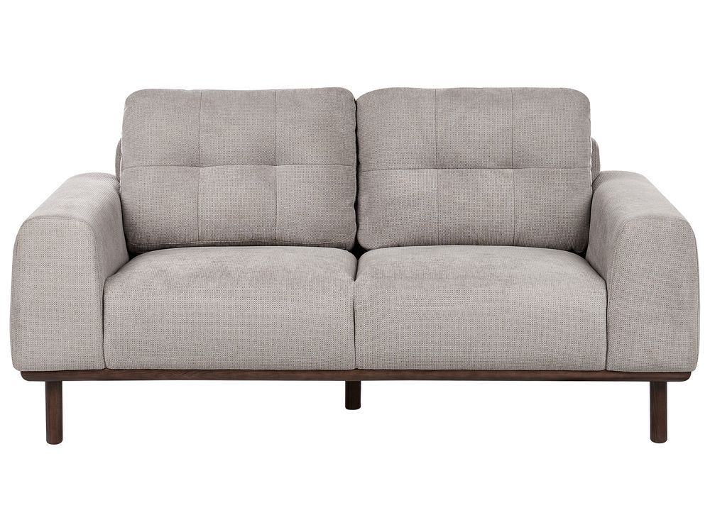2 Seater Fabric Sofa Light Grey LAURILA